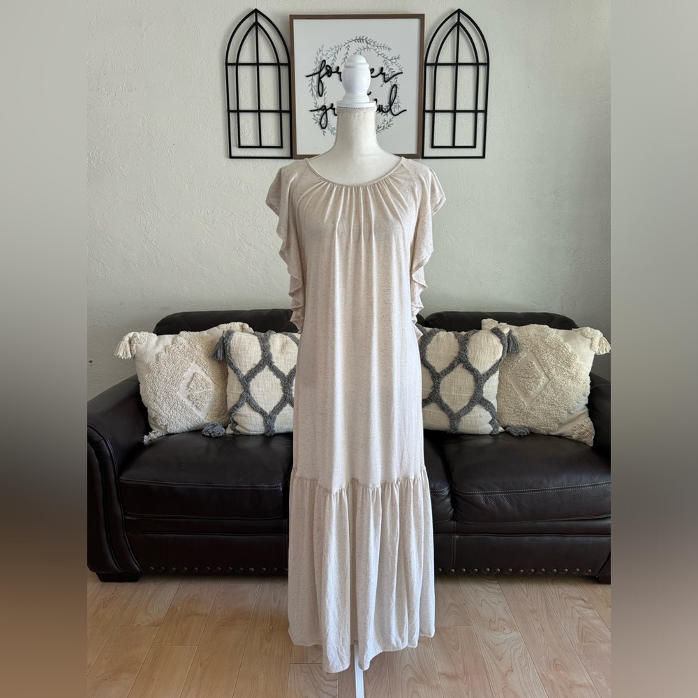 Free People Beach Terrazzo Maxi Dress In Wheat Resort Wear Size S Beach Summer - Picture 14 of 14